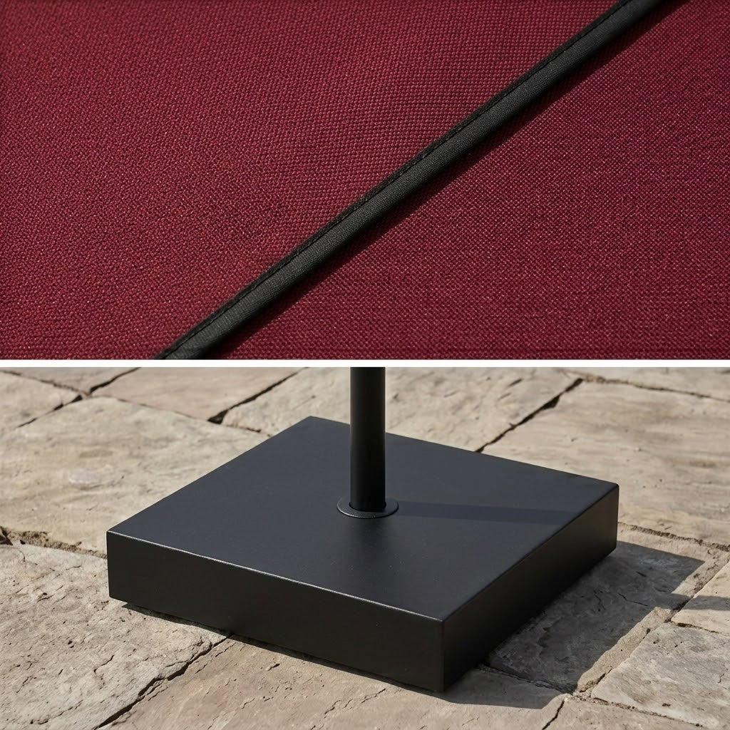 Burgundy Triple Canopy Outdoor Patio Umbrella