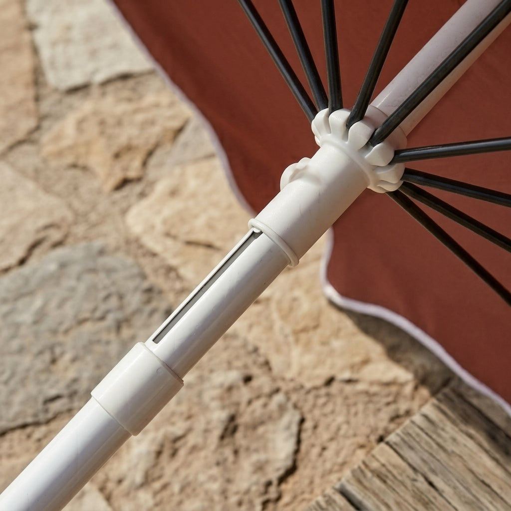 Terracotta Scalloped Edge Patio Umbrella