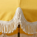 Sunny Yellow Scalloped Fringe Patio Umbrella