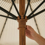 Vintage Striped Fringe Beach and Patio Umbrella