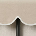 Elegant Scalloped Edge Patio Umbrella in Beige