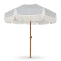 Vintage Striped Fringe Beach and Patio Umbrella