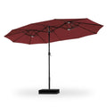 Burgundy Triple Canopy Outdoor Patio Umbrella